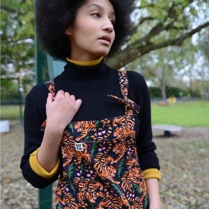 HTF Limited Edition Tiger Print Original Lucy & Yak Dungarees UK 12 / US 8